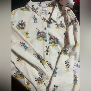 Brand new never worn disney button up shirt